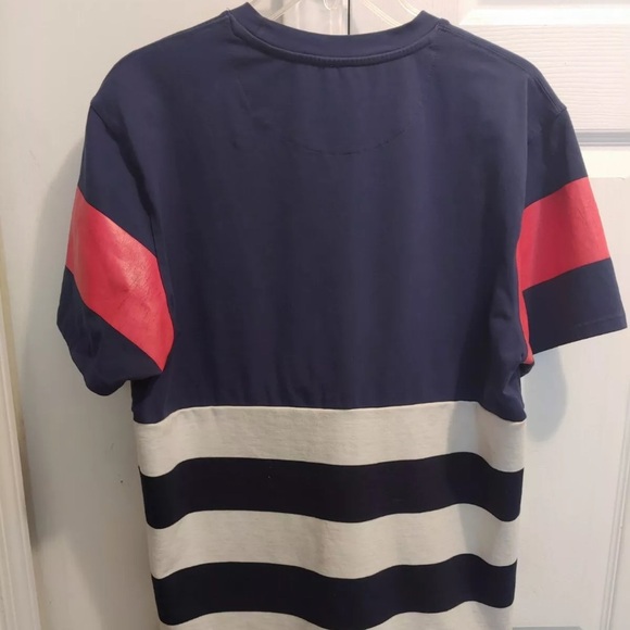 Hudson Outerwear PAID IN FULL 1988 MEDIUM Jersey Vinyl Logo Stripes Shirt - Picture 3 of 5